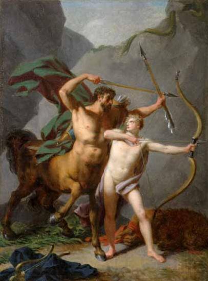 Baron Jean-Baptiste Regnault Achilles educated by Chiron Norge oil painting art